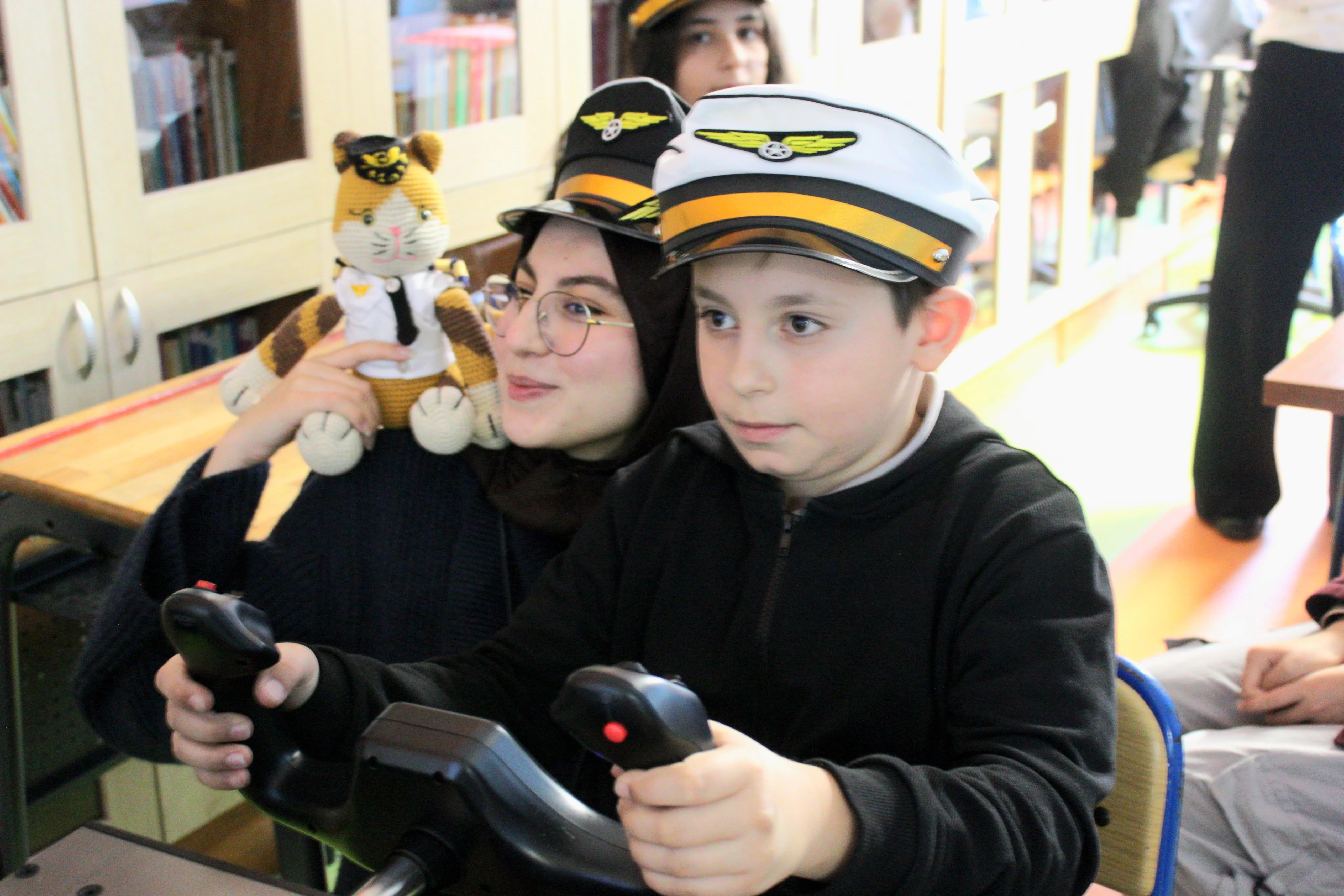 Uçuş Saati gönüllüleri etkinlik sırasında